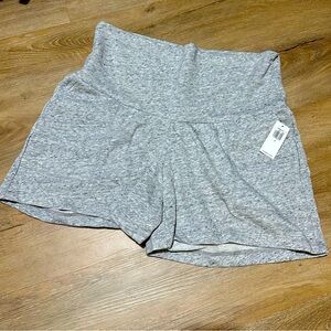 NWT Old Navy Gray Maternity Rollover Waist Shorts with Pockets Size S